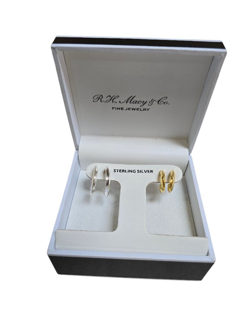 Macy's 2-Pc. Set Knife Edge Small Hoop Earrings in Sterling Silver